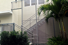 Steel Stair with Stainless Steel Cable Railing & Mesh